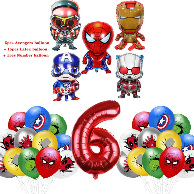 MARVEL Super Hero Balloon Spiderman Aluminum Foil Balloons Kids Birthday Party Decoration The Avengers Iron Man Party Supplies