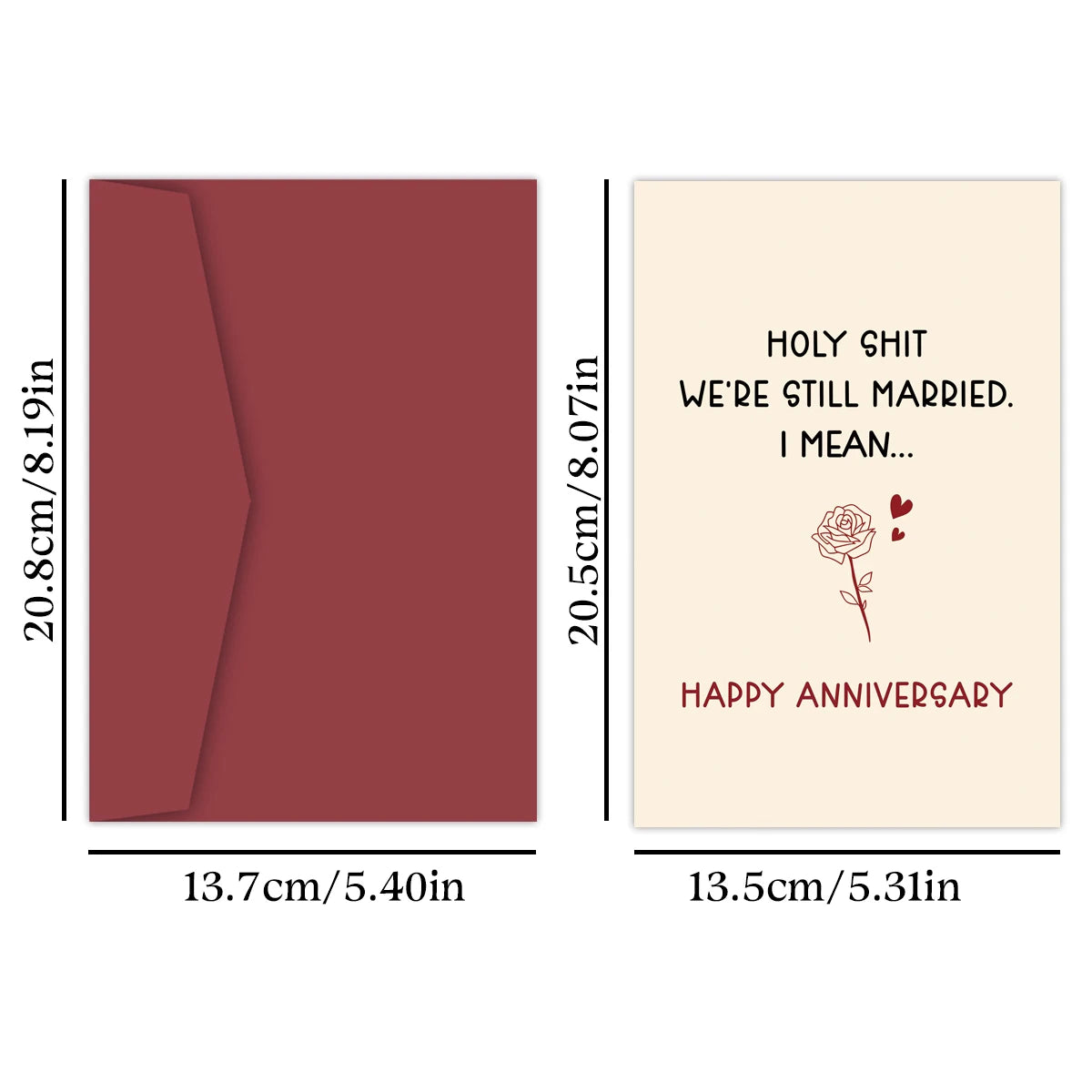 1pc Valentine's Day Card, "Holy Sh*t We're Still Married"