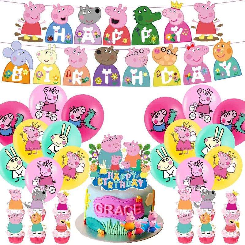 Peppa Pig Balloons Birthday Party Supplies