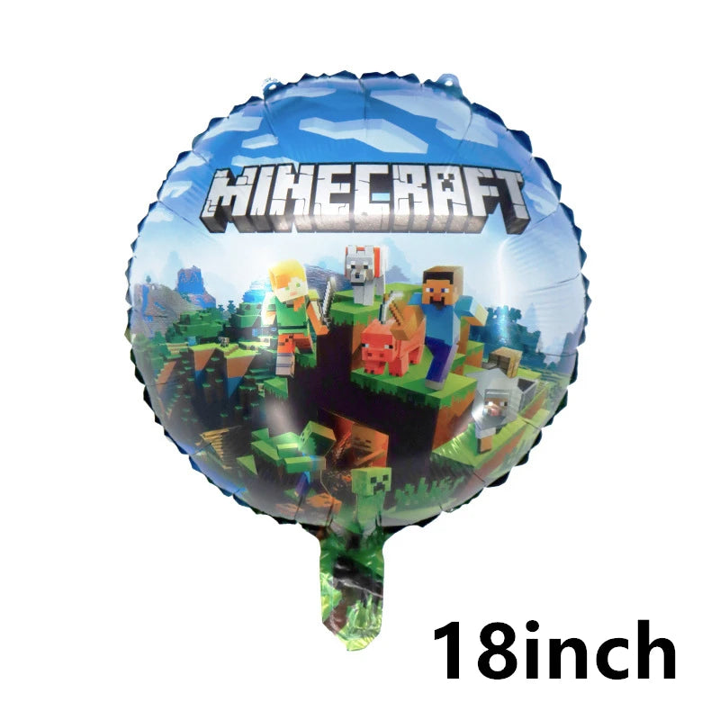 Minecraft Balloons Birthday Party Decoration