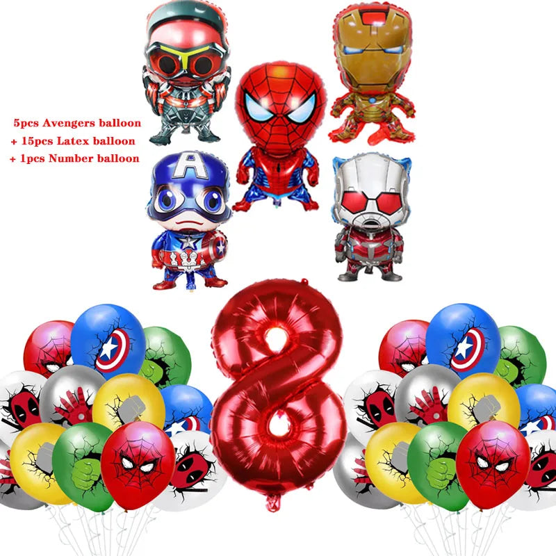 MARVEL Super Hero Balloon Spiderman Aluminum Foil Balloons Kids Birthday Party Decoration The Avengers Iron Man Party Supplies