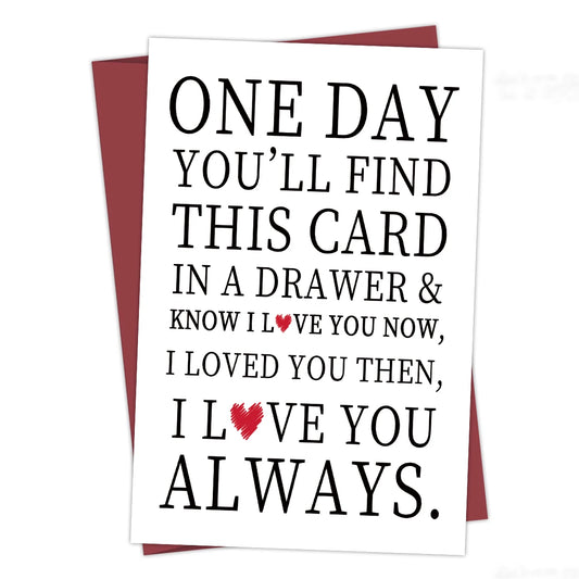 Valentine's Day Card, "I Love You Always"