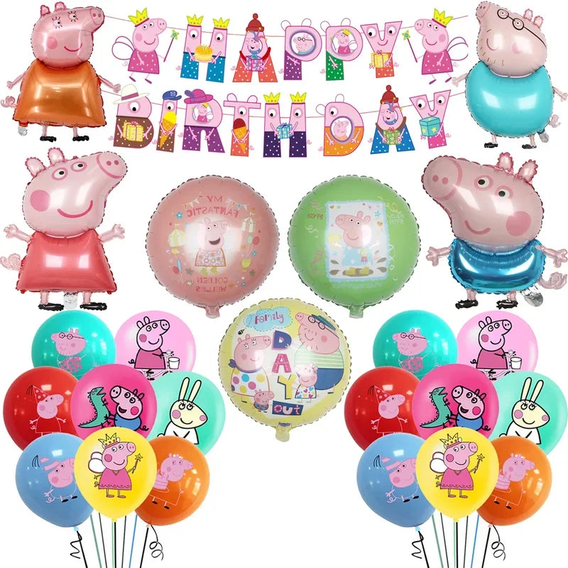 Peppa Pig Balloons Birthday Party Supplies