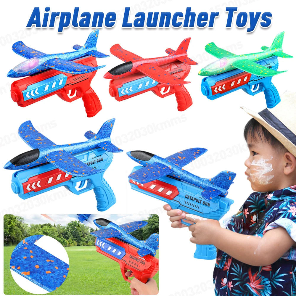 Airplane Launcher Outdoor Flying Toys Non Slip Kids Catapult Plane