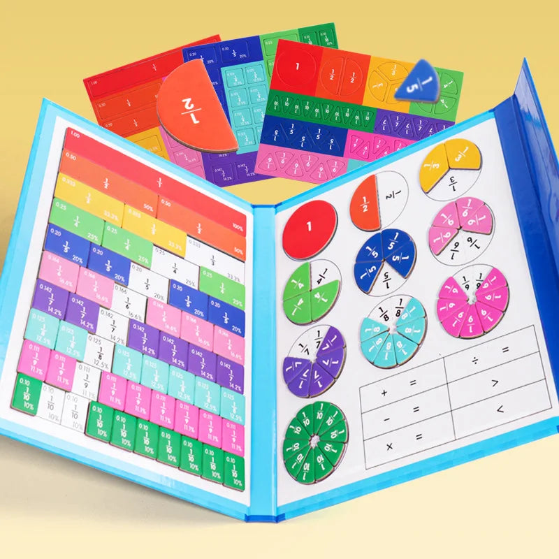 Fraction Learning Math Magnetic Toy & Wooden Book