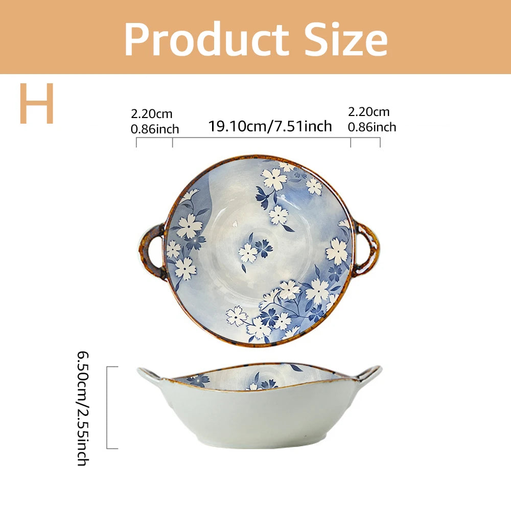 Japanese Ceramic Soup Bowl With Handle