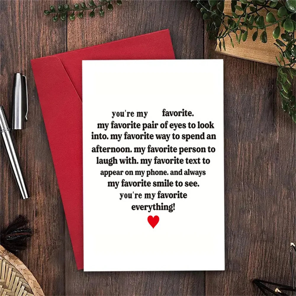 1pc Valentine's Day Card ,"You're My Favourite..."