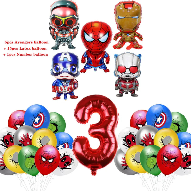 MARVEL Super Hero Balloon Spiderman Aluminum Foil Balloons Kids Birthday Party Decoration The Avengers Iron Man Party Supplies