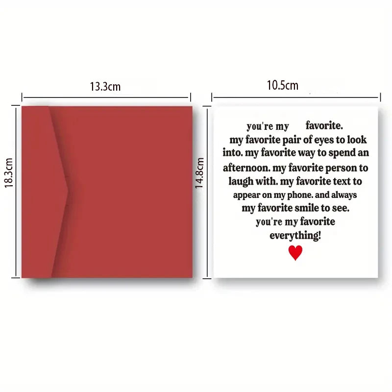 1pc Valentine's Day Card ,"You're My Favourite..."