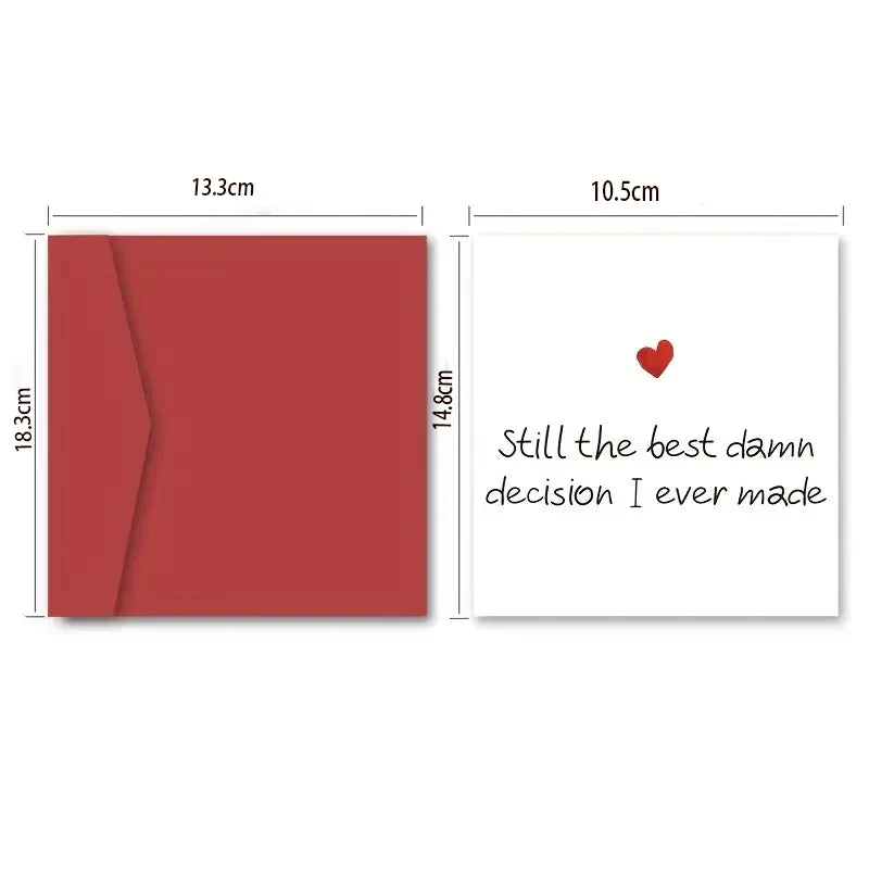 1pc Valentine's Day Card,"Still The Best Damn Decision I Ever Made"