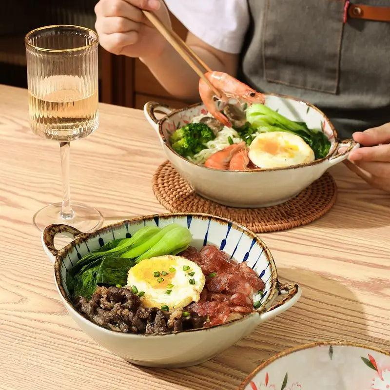 Japanese Ceramic Soup Bowl With Handle