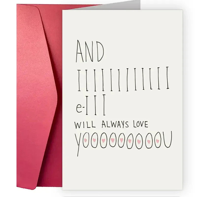 1pc Fun And Creative Valentine's Day Card, "And I Will Always Love You"