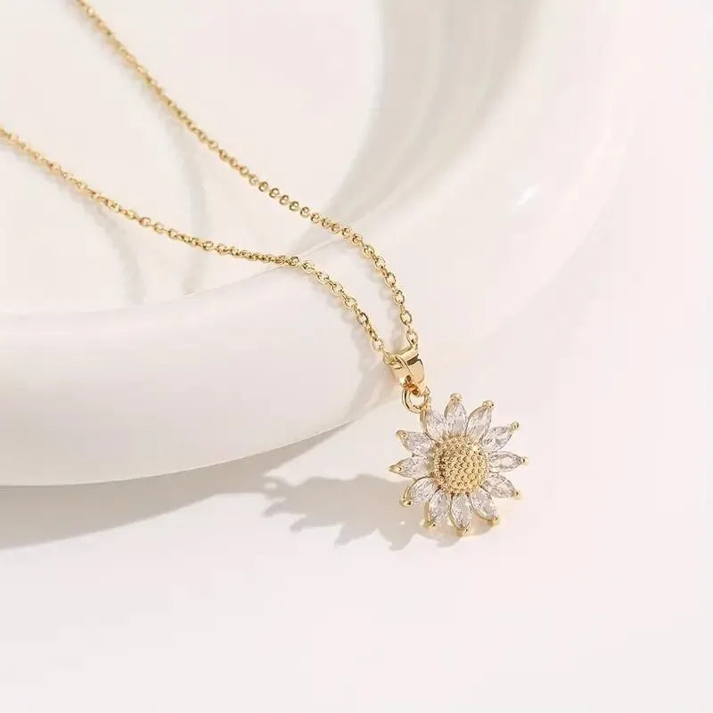 Sunflower Necklace With Gift Box