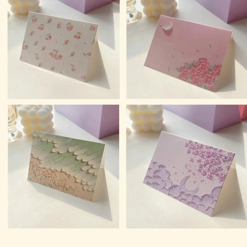 6PCS creative oil painting card