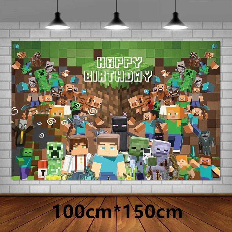 Minecraft Balloons Birthday Party Decoration