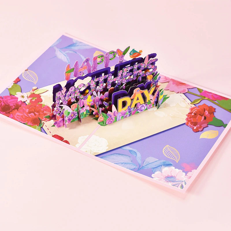 3D Mother's Day Flower Pop-up Card