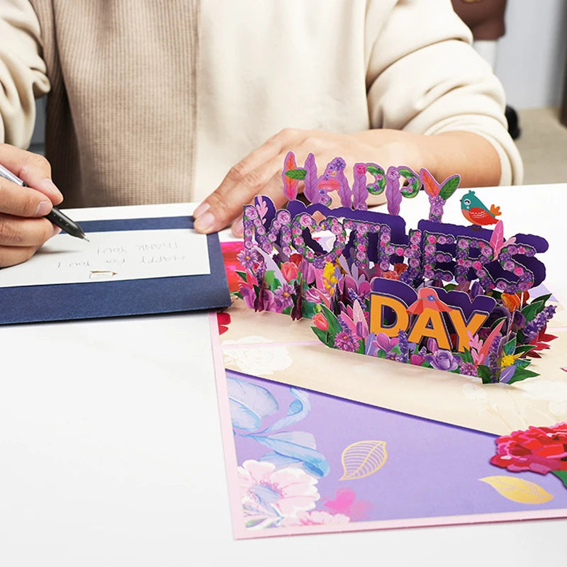 3D Mother's Day Flower Pop-up Card