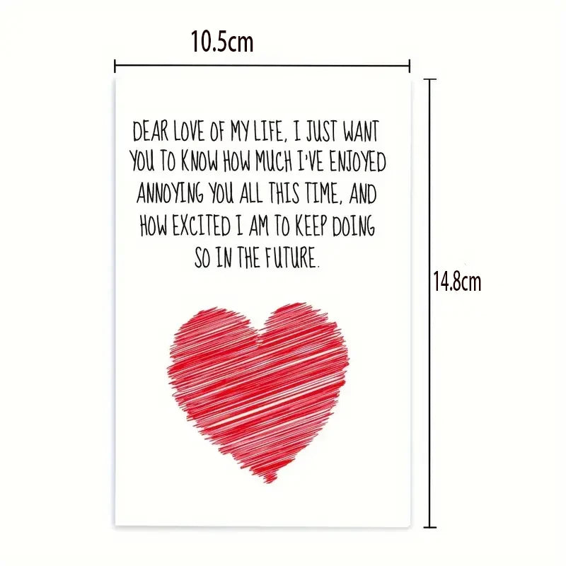 1pc Valentine's Day Card, "Dear Love Of My life..."