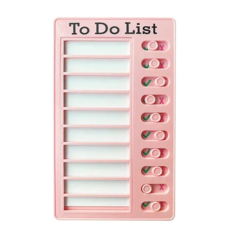 Creative Self Discipline Check List, Daily To Do List Memo Board