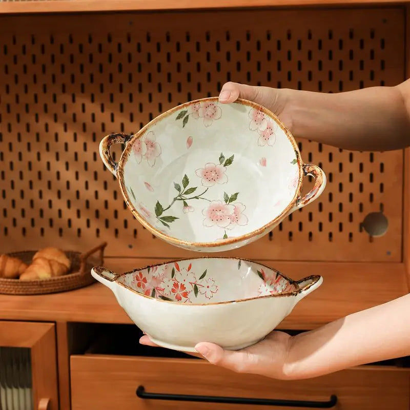 Japanese Ceramic Soup Bowl With Handle