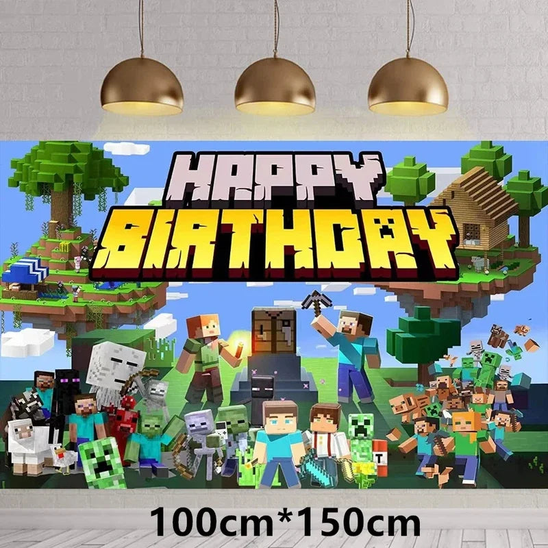 Minecraft Balloons Birthday Party Decoration