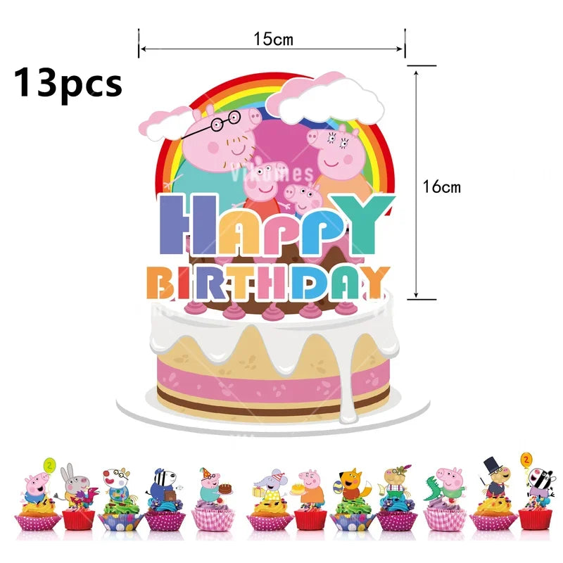 Peppa Pig Balloons Birthday Party Supplies