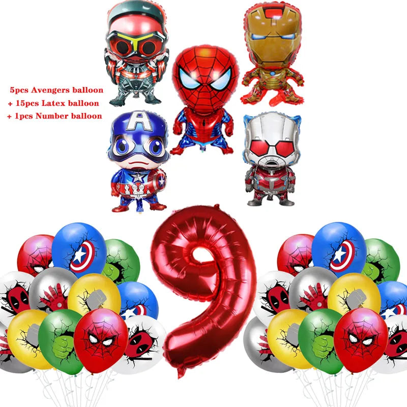 MARVEL Super Hero Balloon Spiderman Aluminum Foil Balloons Kids Birthday Party Decoration The Avengers Iron Man Party Supplies