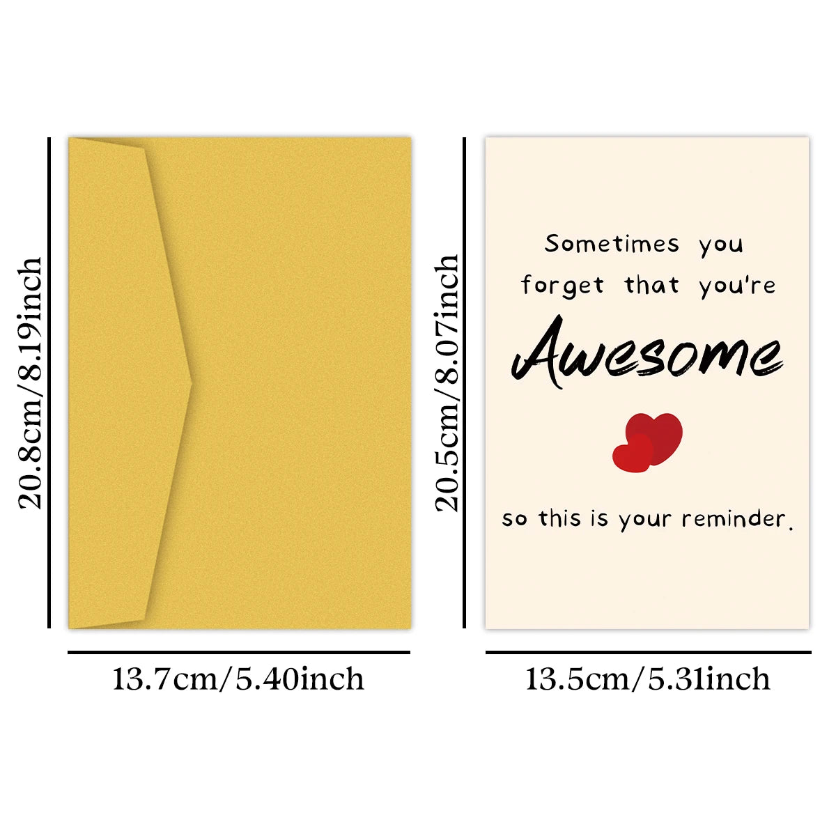 1pc Valentine's Card, "Sometimes You Forget You're Awesome"