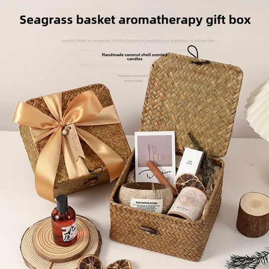 Delicate Handmade Coconut Shell Aromatherapy Candle Gift Box