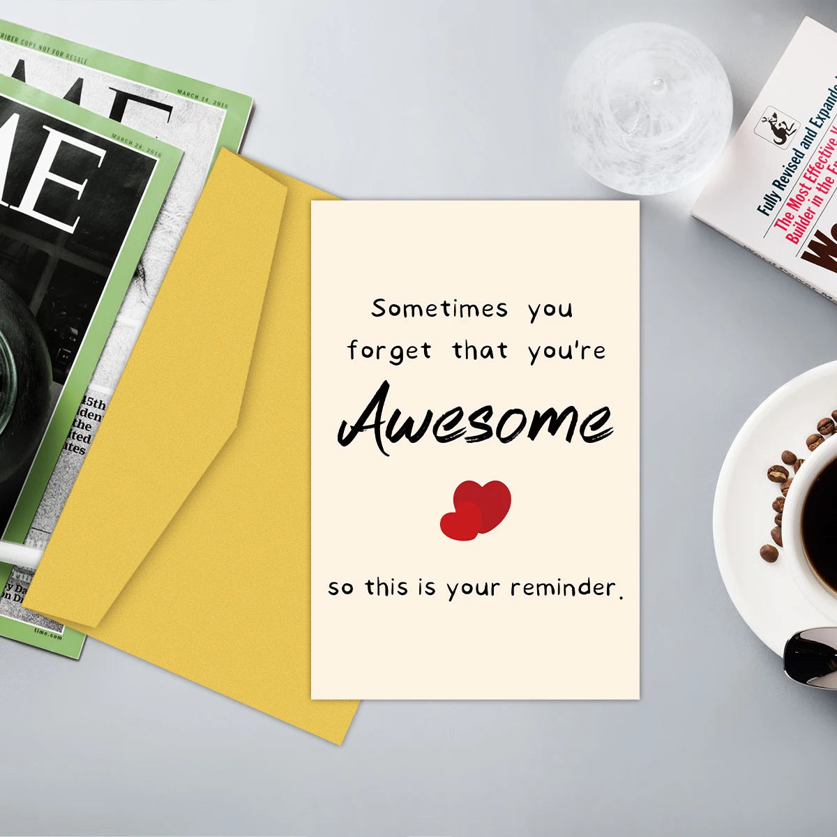 1pc Valentine's Card, "Sometimes You Forget You're Awesome"