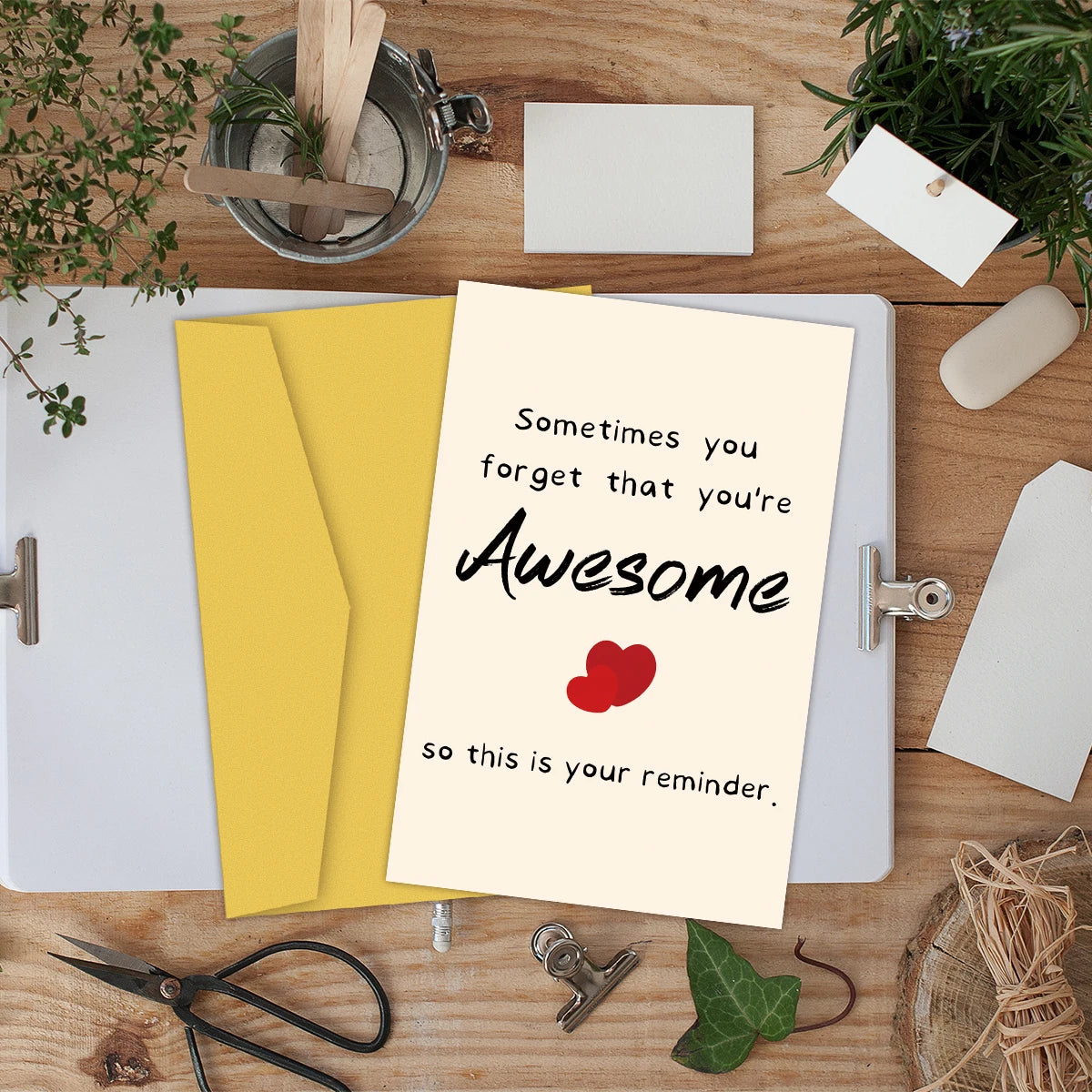 1pc Valentine's Card, "Sometimes You Forget You're Awesome"