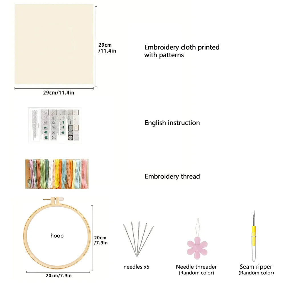 Embroidery Kit Accessories & Hoop Gift