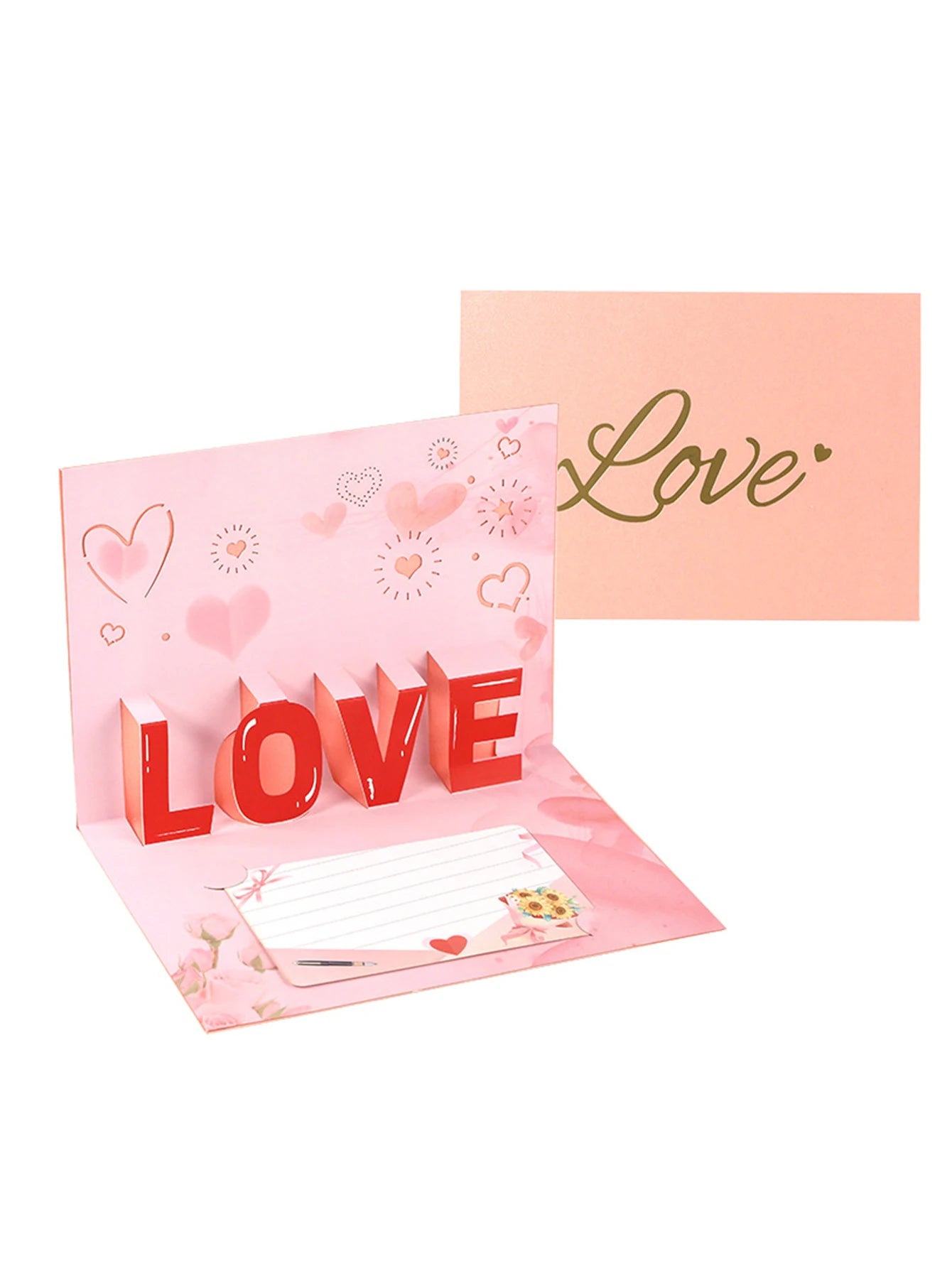 1set Three-dimensional 3D Heart Tree Valentine's Day Card