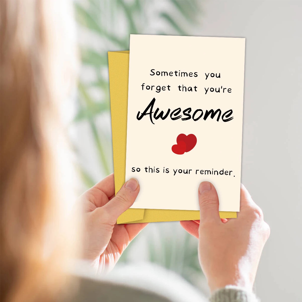 1pc Valentine's Card, "Sometimes You Forget You're Awesome"