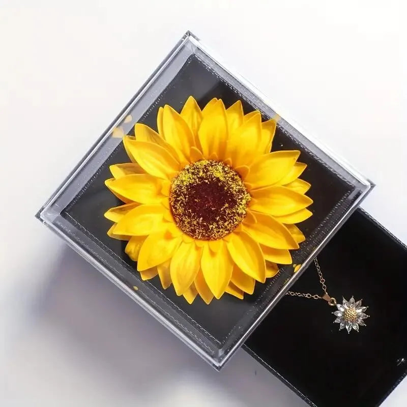 Sunflower Necklace With Gift Box