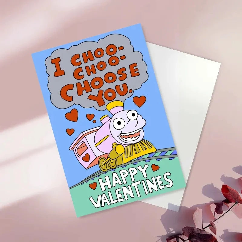 1pc Valentine'S Day Card "I Choo Choo Choose You"