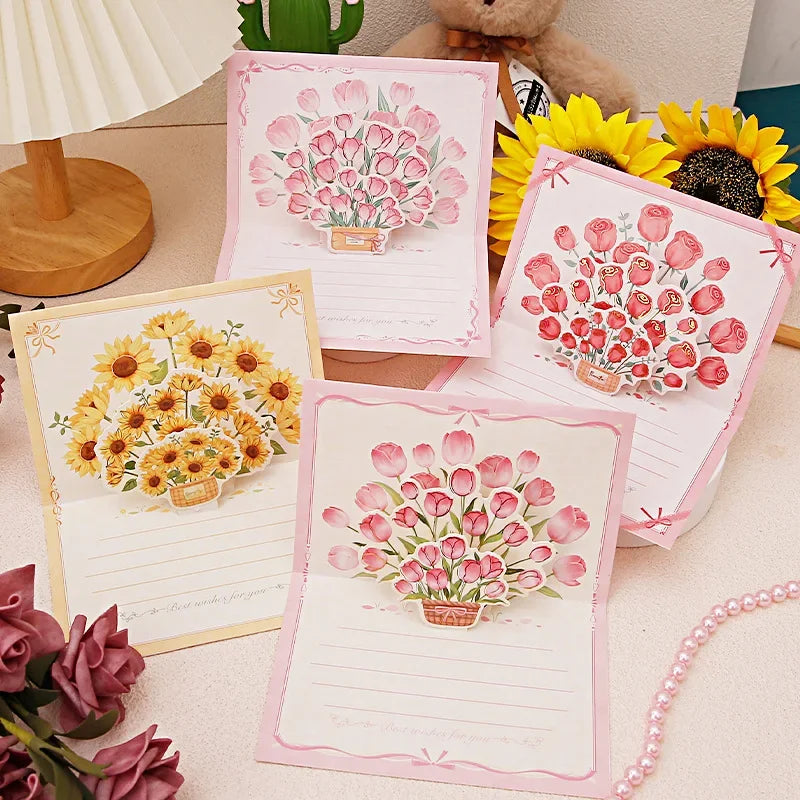 3D Pop up bouquet card