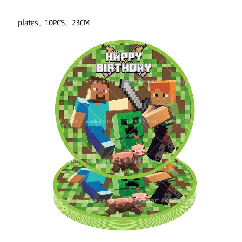 Minecraft Balloons Birthday Party Decoration