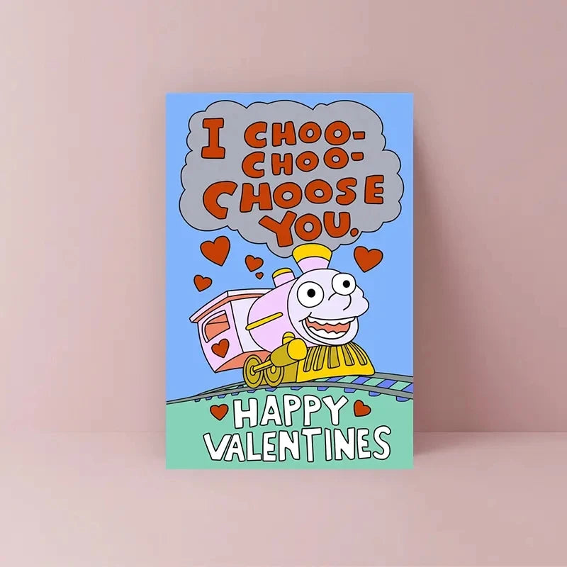 1pc Valentine'S Day Card "I Choo Choo Choose You"