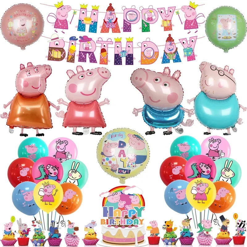 Peppa Pig Balloons Birthday Party Supplies