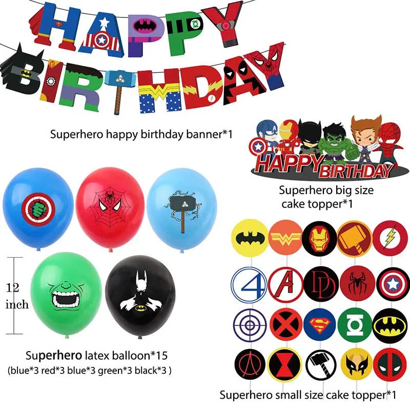 MARVEL Super Hero Balloon Spiderman Aluminum Foil Balloons Kids Birthday Party Decoration The Avengers Iron Man Party Supplies