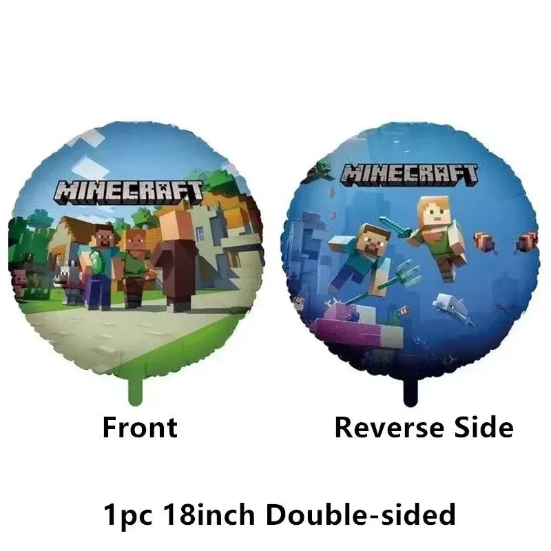 Minecraft Balloons Birthday Party Decoration