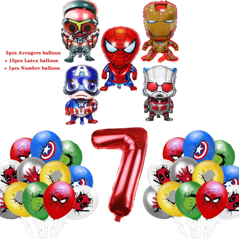 MARVEL Super Hero Balloon Spiderman Aluminum Foil Balloons Kids Birthday Party Decoration The Avengers Iron Man Party Supplies