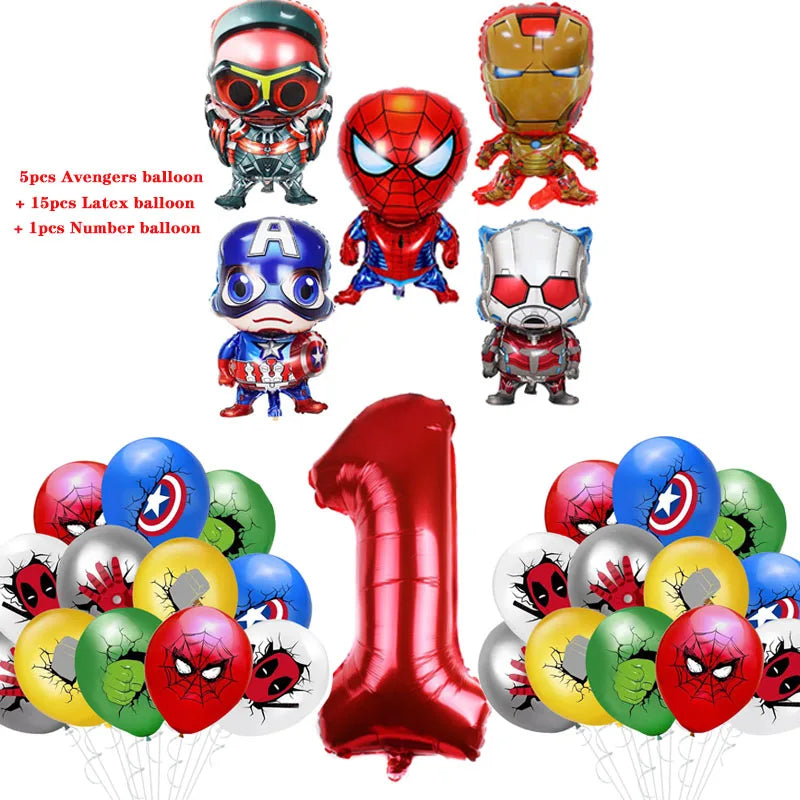 MARVEL Super Hero Balloon Spiderman Aluminum Foil Balloons Kids Birthday Party Decoration The Avengers Iron Man Party Supplies