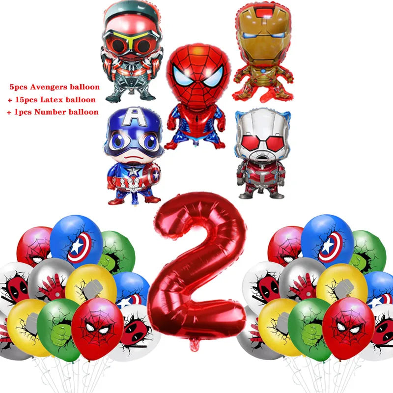 MARVEL Super Hero Balloon Spiderman Aluminum Foil Balloons Kids Birthday Party Decoration The Avengers Iron Man Party Supplies