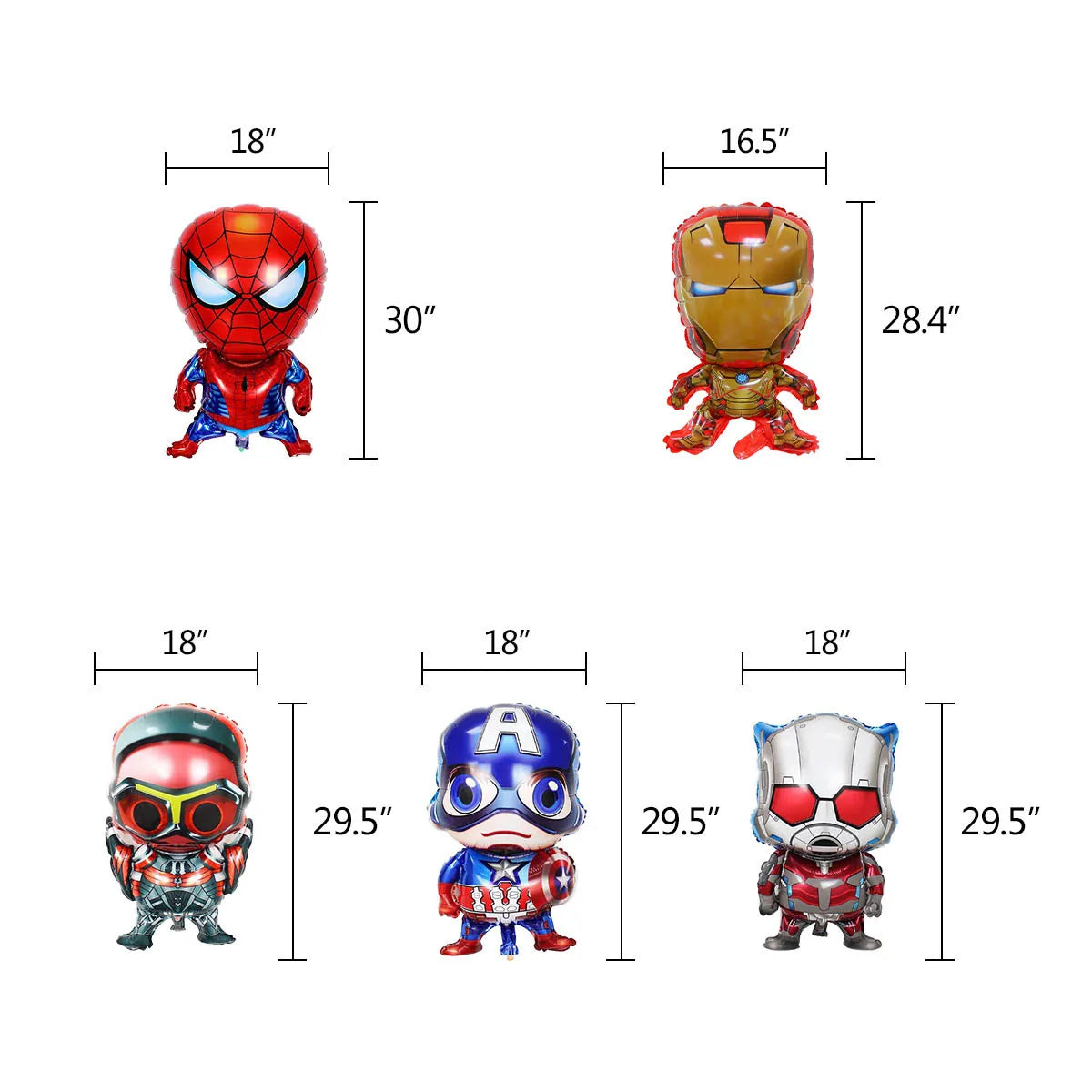 MARVEL Super Hero Balloon Spiderman Aluminum Foil Balloons Kids Birthday Party Decoration The Avengers Iron Man Party Supplies