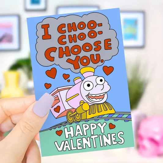 1pc Valentine'S Day Card "I Choo Choo Choose You"