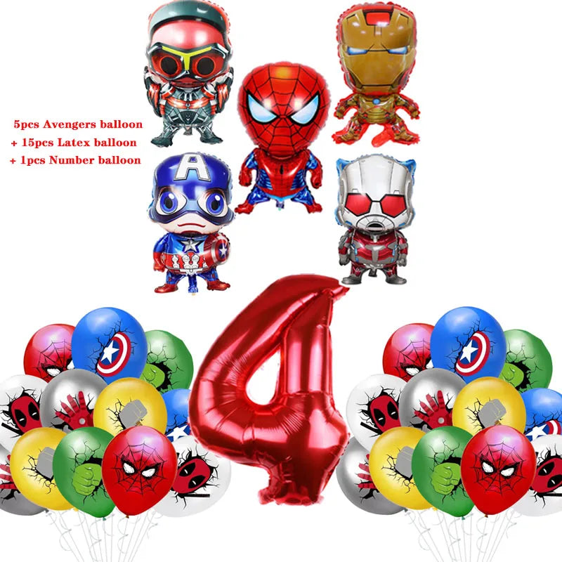 MARVEL Super Hero Balloon Spiderman Aluminum Foil Balloons Kids Birthday Party Decoration The Avengers Iron Man Party Supplies